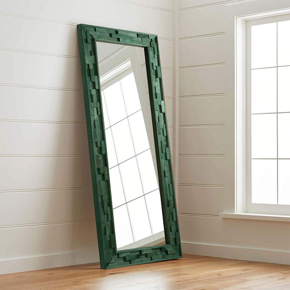 Marjory Handmade Natural Wood Long Dressing Mirror