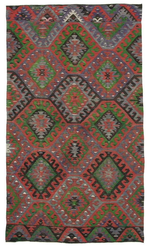 5' 5'' x 9' 6'' - Anatolian Hand-Woven Kilim Rug