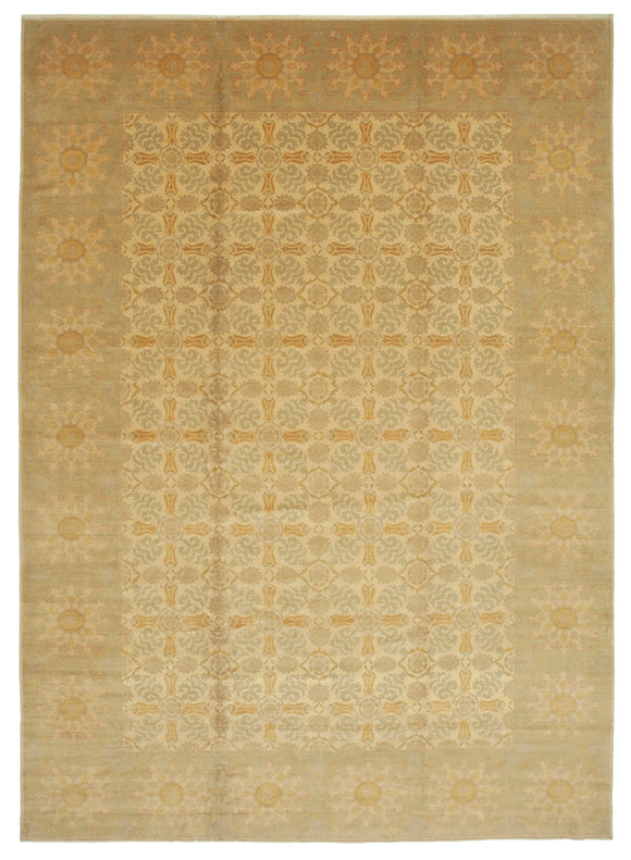 11' 3'' x 15' 9'' Beige Oriental Oushak Rug 36051