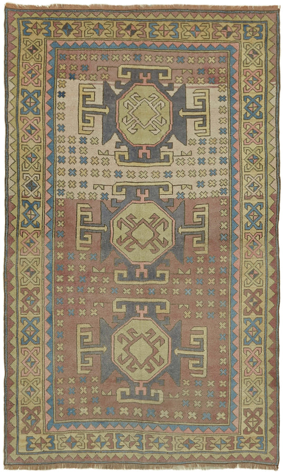 4' 8'' x 7' 3'' Hand-Knotted Anatolian Turkish Rug