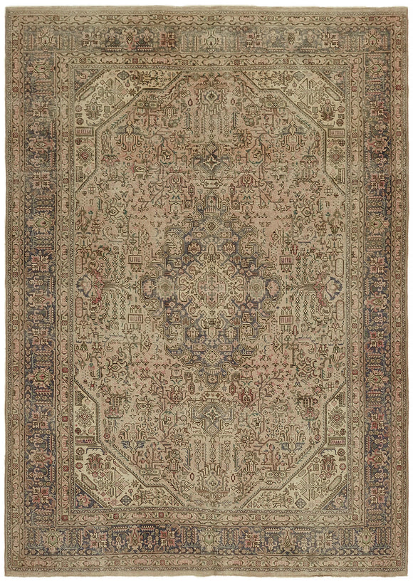 8' 2'' x 11' 4'' Vintage Hand-Knotted Persian Rug