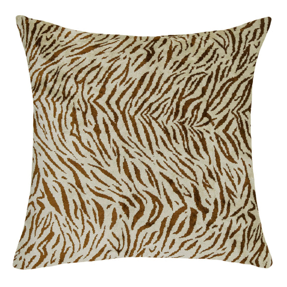 Brown Color Ikat Luxury Pillow Cover