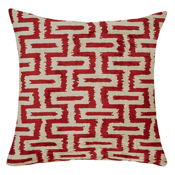 Handmade Red Color Unique Pillow Covers