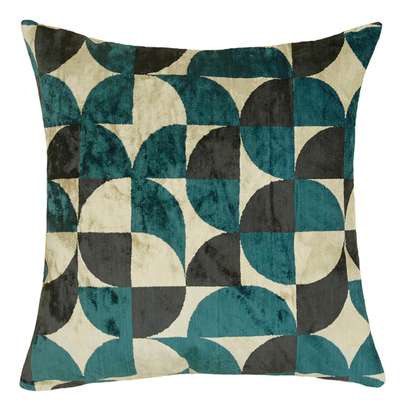 Blue Color Handmade Silk Velvet Modern Pillow Cover