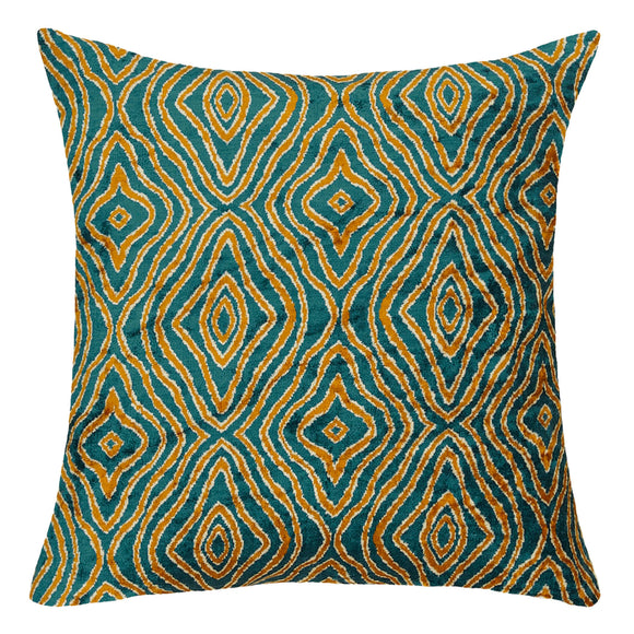 Blue Color Blissy Silk and Velvet Pillowcase