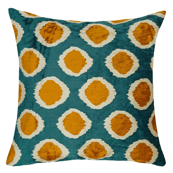 Blue Color Silk Pillow Case