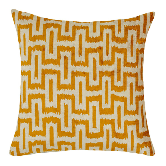 Yellow Color Blissy Silk and Velvet Pillowcase