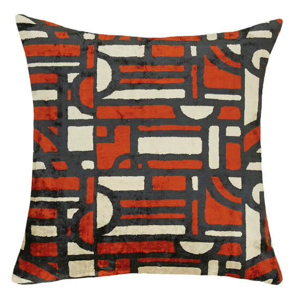 Orange Velvet Blissy Cushion Cover