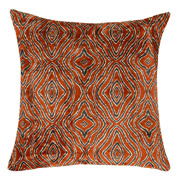 Orange Color Velvet Cushion Cover