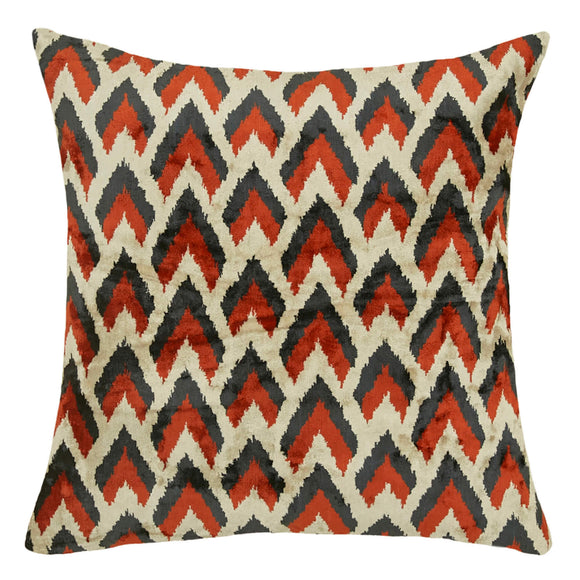 Red Color Geometric Pillow Cover