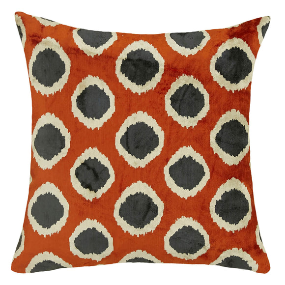 Orange Color Geometric Pillow Cover