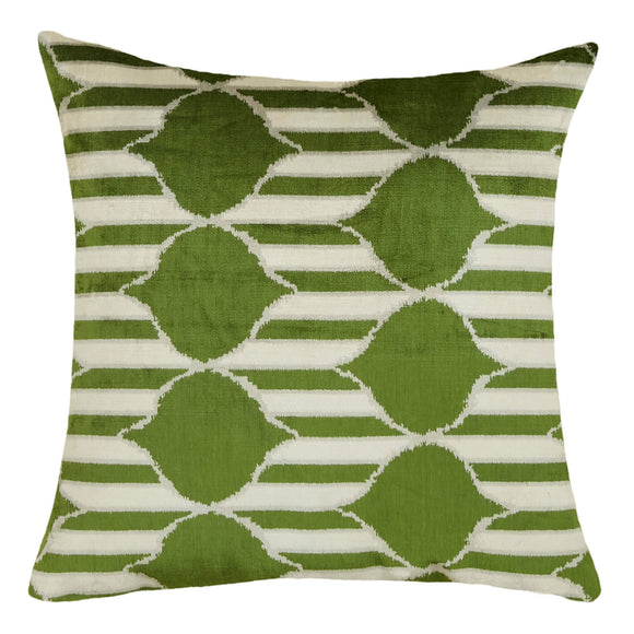 Green Silk&Velvet Cushion Cover