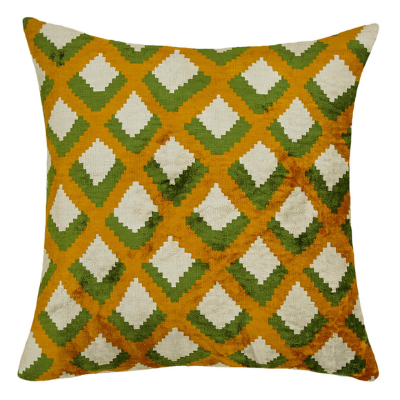 Green Color Velvet Blissy Cushion Cover