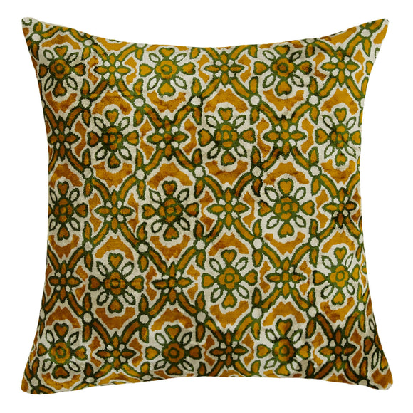 Green Color Square Pillow Cover