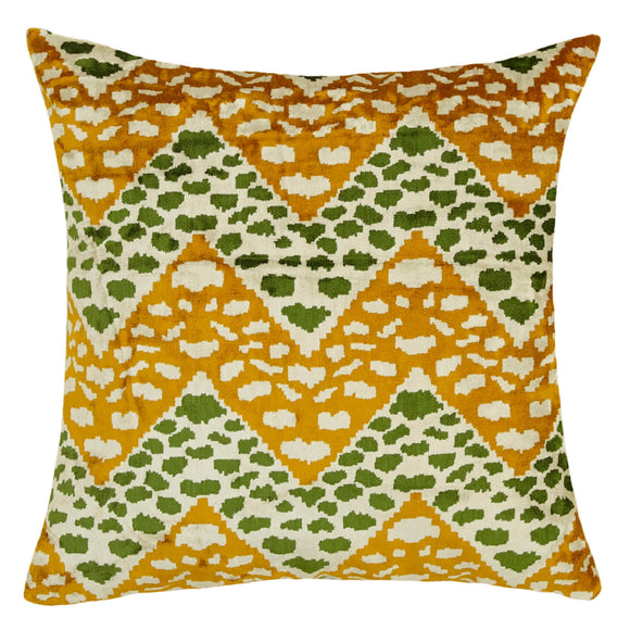 Silk and Velvet Colorful Pillow Cover