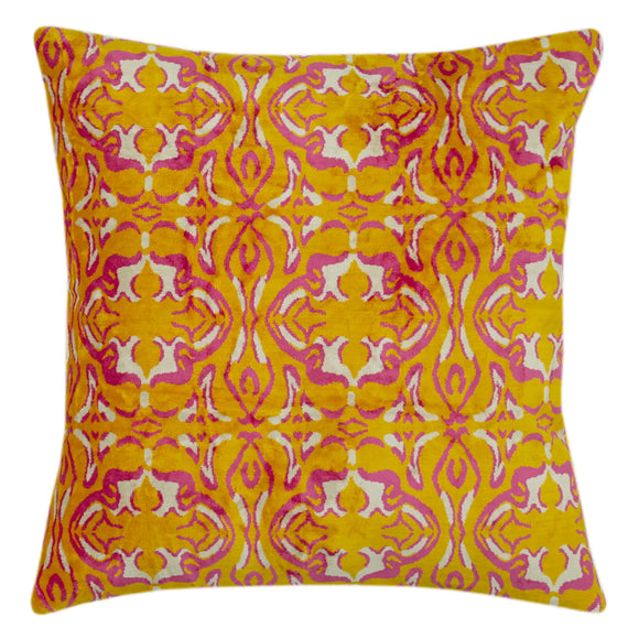 Velvet Yellow Color Modern Cushion Cover