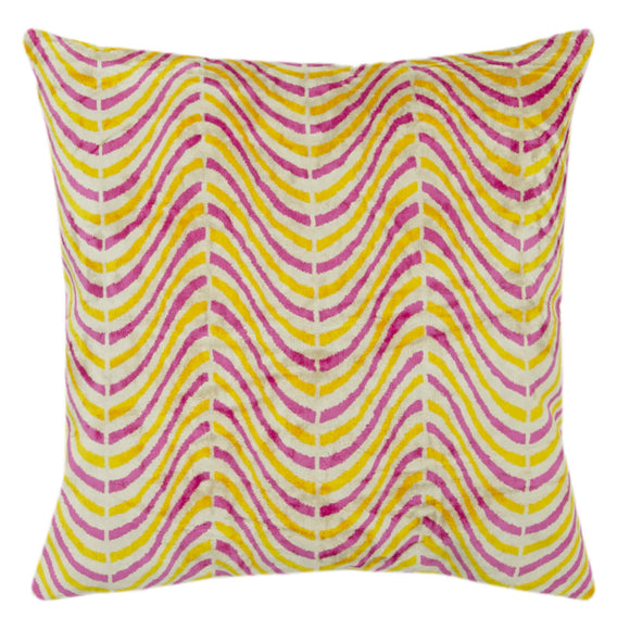 Yellow Color Soft Velvet Pillow Cover