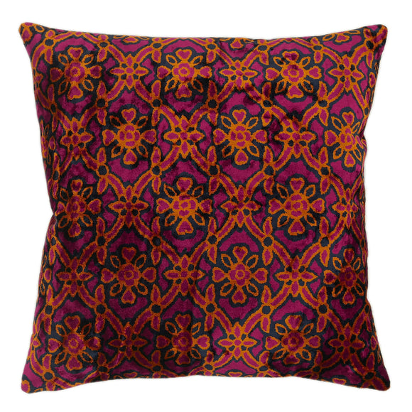 Fuchsia Color Soft Velvet Pillow Cover