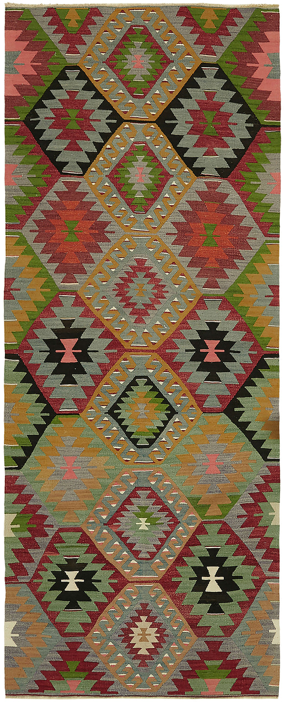 3' 6'' x 8' 8'' - Anatolian Hand-Woven Kilim Rug