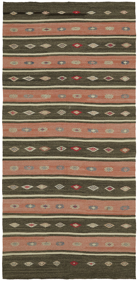5' 5'' x 10' 10'' - Anatolian Hand-Woven Kilim Rug