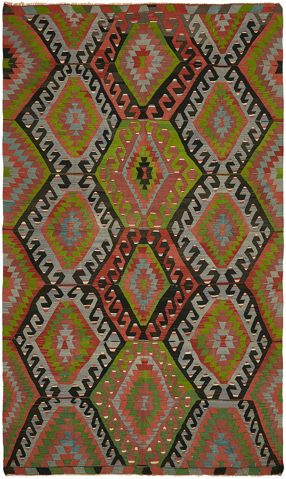 6' 6'' x 10' 6'' Anatolian Hand-Woven Kilim Rug