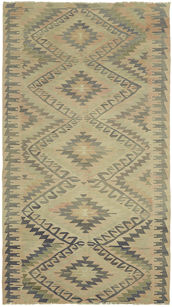 5' 11'' x 10' 6'' Anatolian Hand-Woven Kilim Rug
