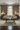 Beige vintage Turkish area rug 6x10 feet in quiet luxury living room