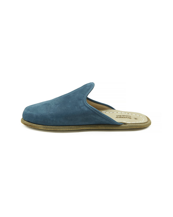Nichols Handmade Blue Color Nubuck Women’s Barefoot Slippers