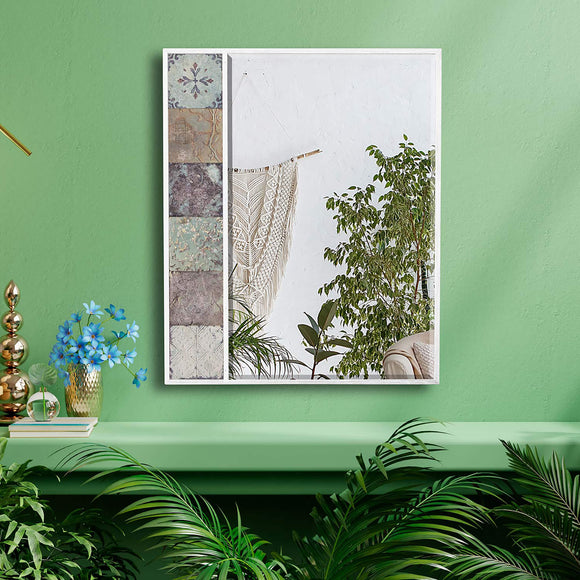 Jeanine Decorative Wood Framed Wall Mirror For Living Room