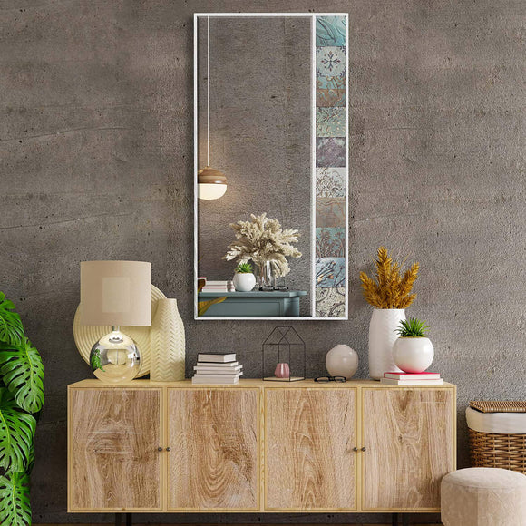 Norton Handcrafted Decorative Travertine Stone Mirror