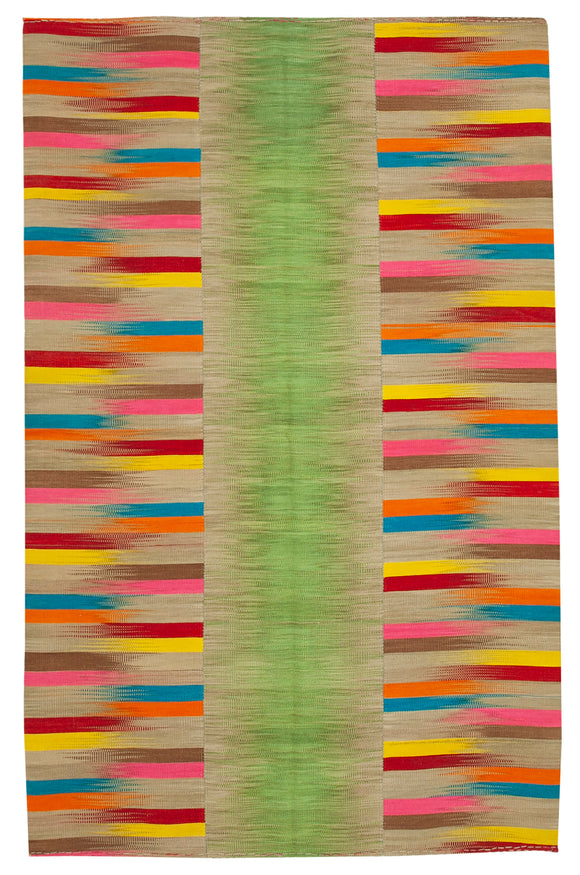 7x11 Handwoven Kilim Rug - 21932