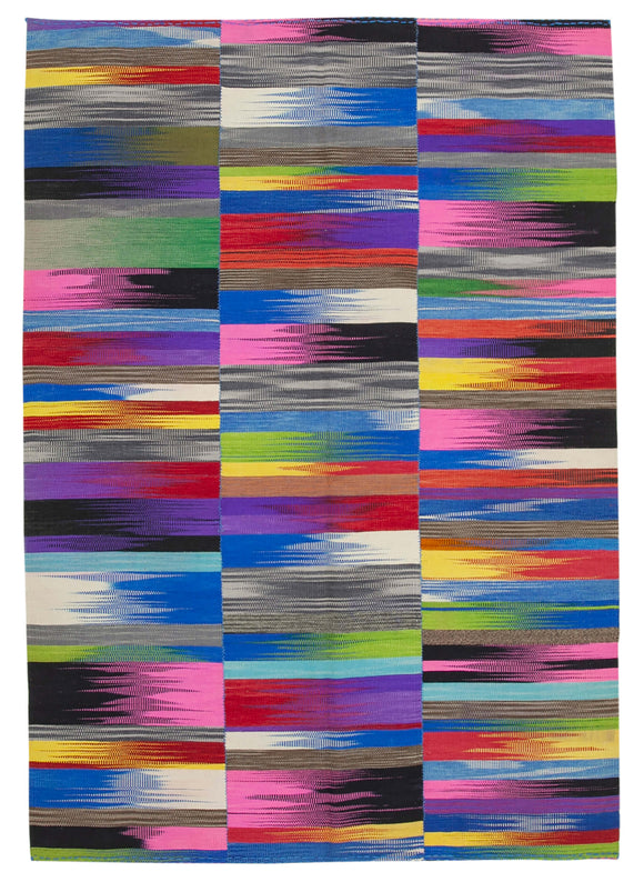 7x10 Handwoven Kilim Rug - 21940