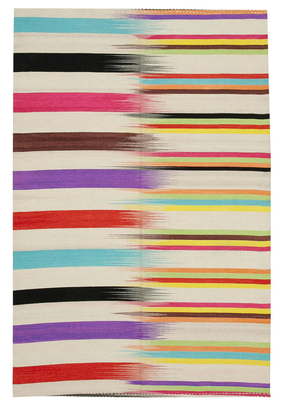 6x9 Handwoven Kilim Rug - 21942