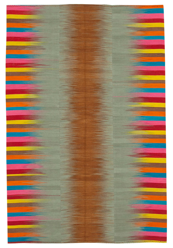 7x10 Handwoven Kilim Rug - 21944