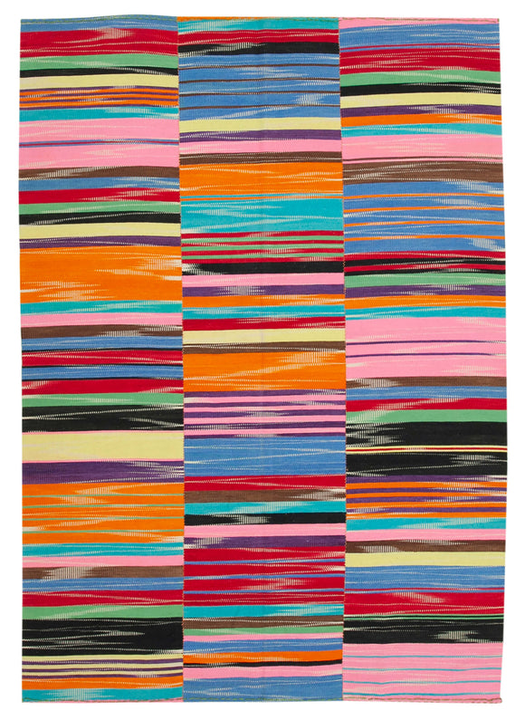 7x10 Handwoven Kilim Rug - 21971