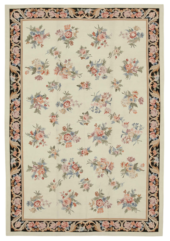 6x9 Needlepoint Flat Weave Kilim Rug - 22096