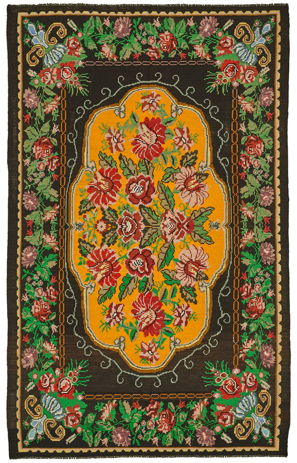 7x11 Floral Kilim Rug -22223