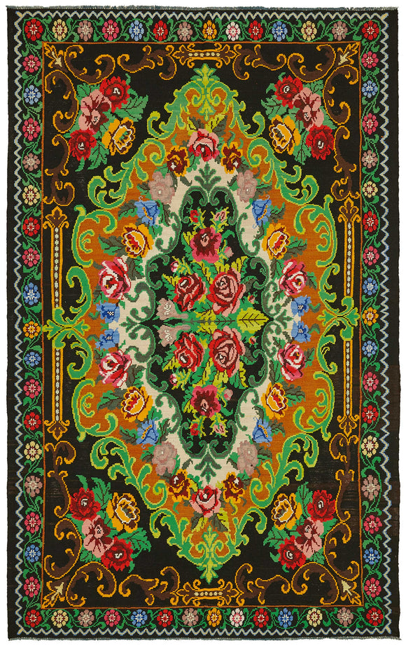7x11 Floral Kilim Rug -22231