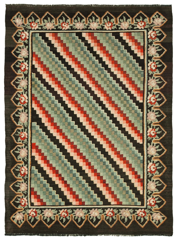 5' 4'' x 7' 1'' Handwoven Moldova Kilim Rug