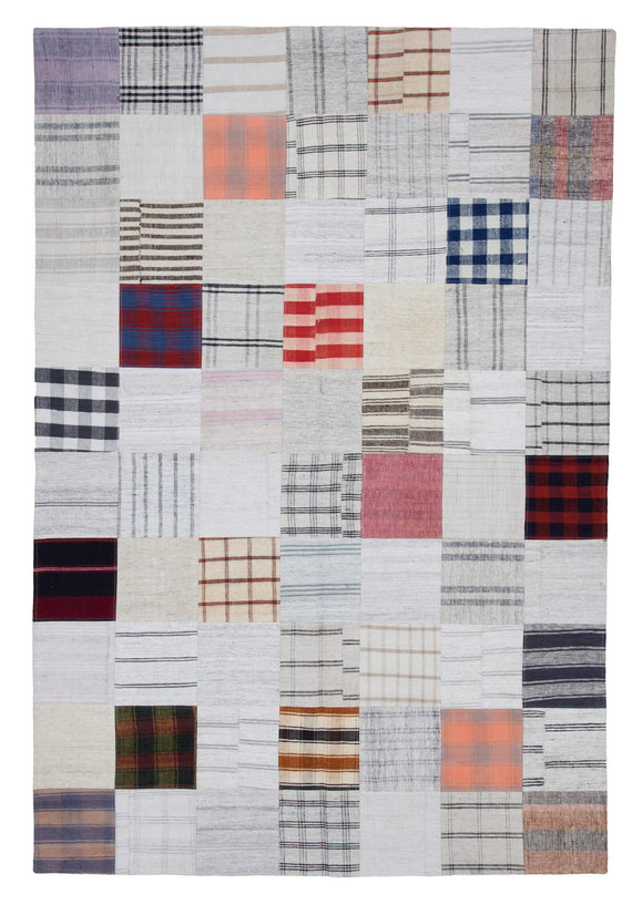 7x10 Kilim Patchwork Rug 22526