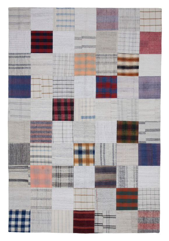 7x10 Kilim Patchwork Rug 22529