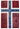 6x9 Norwegian Flag Patchwork Rug -22620
