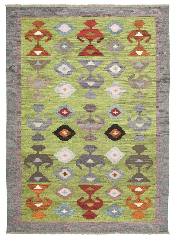 9' 11'' x 13' 7'' Modern Handwoven Kilim Rug