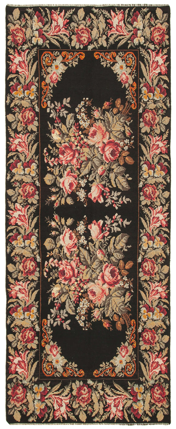 5x13 Floral Kilim Runner Rug -23337