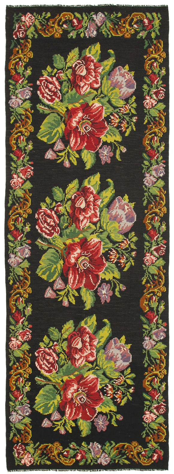 6x17 Floral Kilim Runner Rug -23392