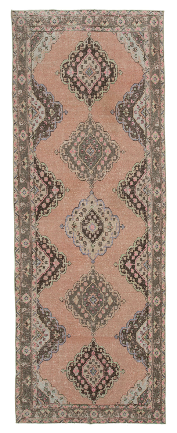 4' 9'' x 12' 10'' Beige Vintage Runner Rug