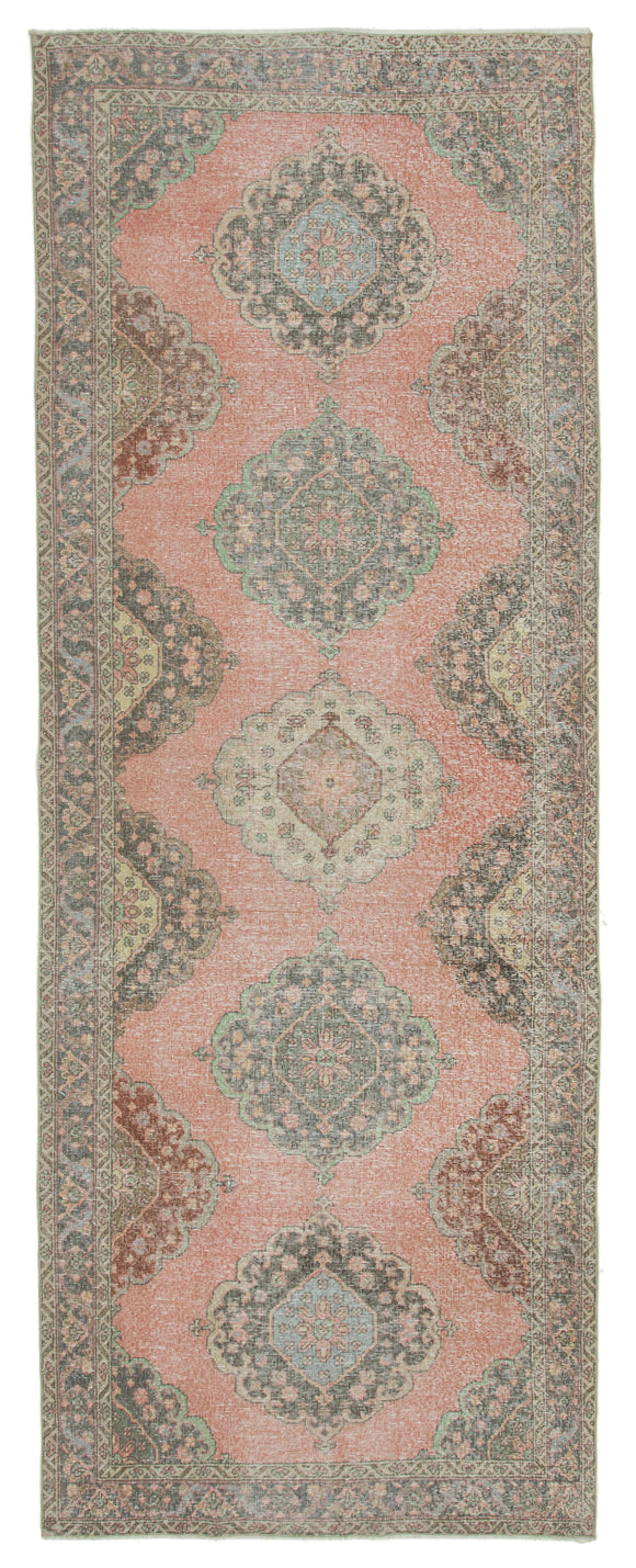 4' 10'' x 13' 2'' Beige Vintage Runner Rug