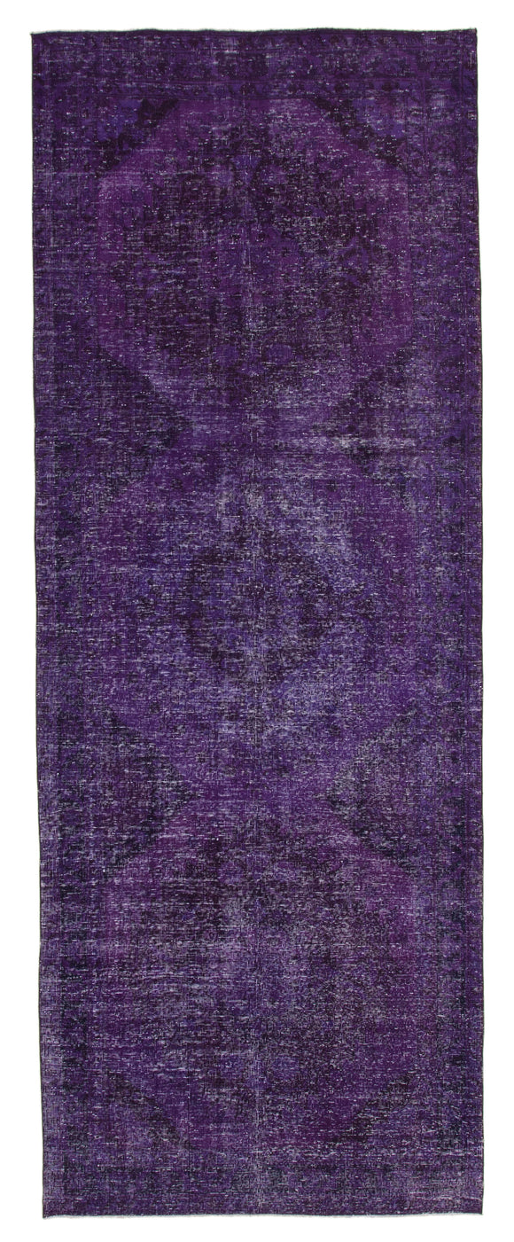 4' 9'' x 12' 6'' Purple Vintage Runner Rug
