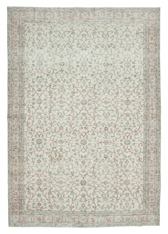 7' x 10' 3'' Hand-Knotted Vintage Rug