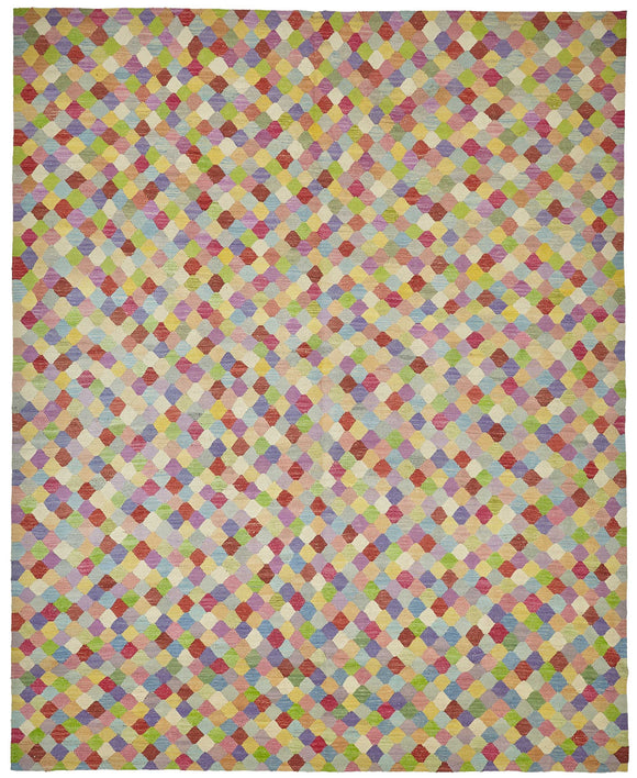 9x11 Handwoven Kilim Rug - 26917